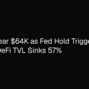 Bitcoin Near $64K as Fed Hold Triggers $1.5B Unwind, DeFi TVL Sinks 57%