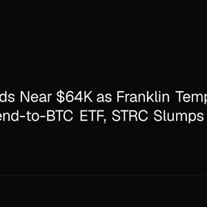 Bitcoin Holds Near $64K as Franklin Templeton Files Dividend-to-BTC ETF, STRC Slumps 17%