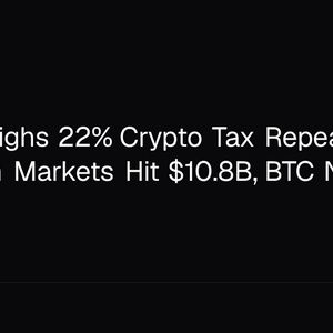 Korea Weighs 22% Crypto Tax Repeal, Prediction Markets Hit $10.8B, BTC Near $64K