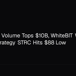 Bitget CFD Volume Tops $10B, WhiteBIT Wins MiCA License, Strategy STRC Hits $88 Low