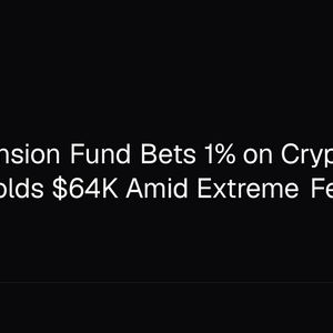Japan Pension Fund Bets 1% on Crypto as Bitcoin Holds $64K Amid Extreme Fear