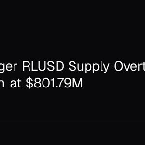 XRP Ledger RLUSD Supply Overtakes Ethereum at $801.79M