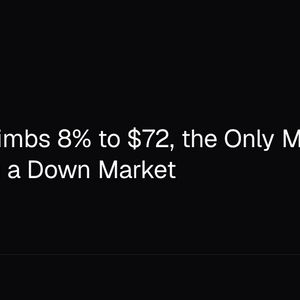 Solana Climbs 8% to $72, the Only Major Coin Gaining in a Down Market