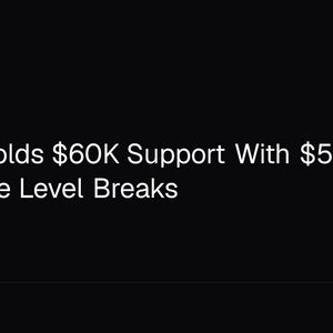 Bitcoin Holds $60K Support With $54K in View if the Level Breaks