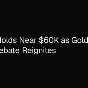 Bitcoin Holds Near $60K as Gold Safe-Haven Debate Reignites