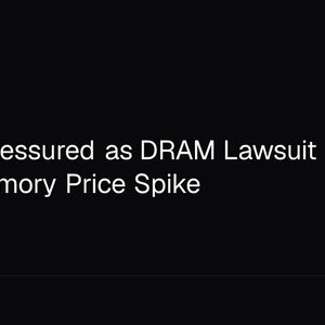 Bitcoin Pressured as DRAM Lawsuit Alleges 700% Memory Price Spike