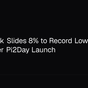 Pi Network Slides 8% to Record Low Near $0.12 After Pi2Day Launch