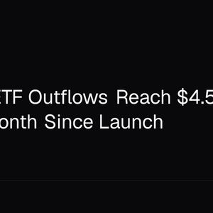 Bitcoin ETF Outflows Reach $4.5B in Worst Month Since Launch