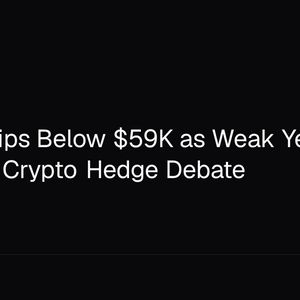 Bitcoin Slips Below $59K as Weak Yen Reignites Crypto Hedge Debate