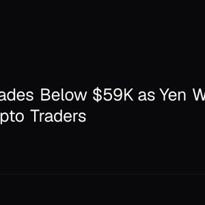 Bitcoin Trades Below $59K as Yen Weakness Splits Crypto Traders