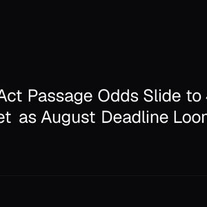 CLARITY Act Passage Odds Slide to 48% on Polymarket as August Deadline Looms