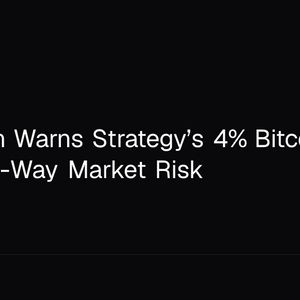 JPMorgan Warns Strategy’s 4% Bitcoin Stake Adds Two-Way Market Risk