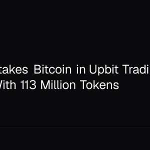 XRP Overtakes Bitcoin in Upbit Trading Volume With 113 Million Tokens