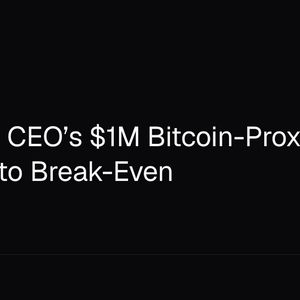Strategy CEO’s $1M Bitcoin-Proxy Bet Returns to Break-Even