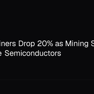Bitcoin Miners Drop 20% as Mining Stocks Trade Like Semiconductors