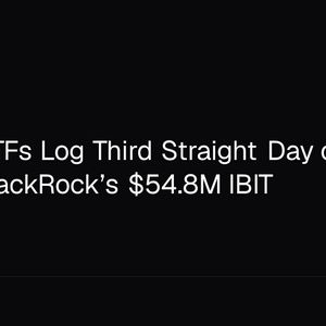 Bitcoin ETFs Log Third Straight Day of Inflows Led by BlackRock’s $54.8M IBIT