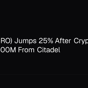Cronos (CRO) Jumps 25% After Crypto.com Raises $400M From Citadel