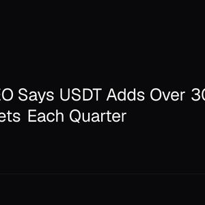Tether CEO Says USDT Adds Over 30 Million New Wallets Each Quarter