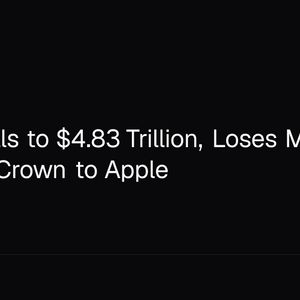 Nvidia Falls to $4.83 Trillion, Loses Most-Valuable Crown to Apple