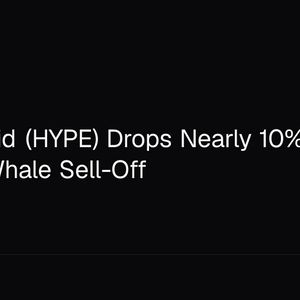 Hyperliquid (HYPE) Drops Nearly 10% After $6.48M Whale Sell-Off