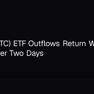 Bitcoin (BTC) ETF Outflows Return With $465 Million Over Two Days