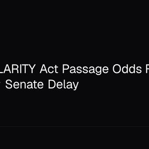Bitcoin CLARITY Act Passage Odds Fall to 28% After Senate Delay