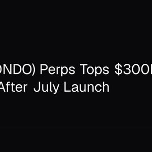 ONDO (ONDO) Perps Tops $300M Daily Volume After July Launch