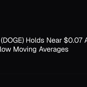 Dogecoin (DOGE) Holds Near $0.07 After Slump Below Moving Averages
