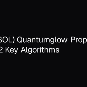 Solana (SOL) Quantumglow Proposal Targets 2 Key Algorithms