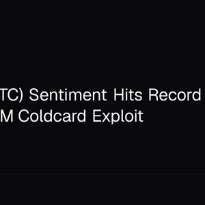 Bitcoin (BTC) Sentiment Hits Record Low After $70M Coldcard Exploit
