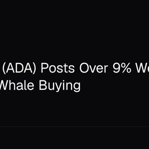 Cardano (ADA) Posts Over 9% Weekend Gain on Whale Buying