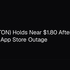 Toncoin (TON) Holds Near $1.80 After Telegram App Store Outage