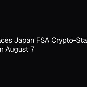 Bitcoin Faces Japan FSA Crypto-Stablecoin Division on August 7