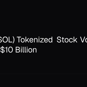 Solana (SOL) Tokenized Stock Volume Crosses $10 Billion