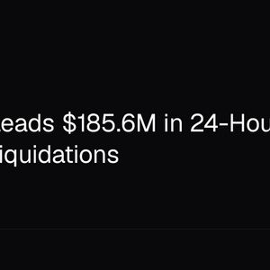 Bitcoin Leads $185.6M in 24-Hour Crypto Liquidations