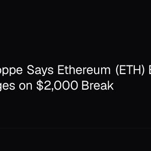 Van de Poppe Says Ethereum (ETH) Bullish Case Hinges on $2,000 Break