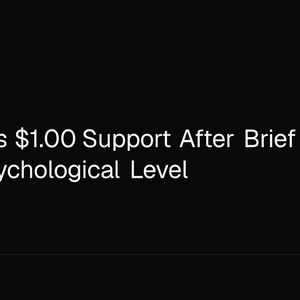 XRP Holds $1.00 Support After Brief Slip Below Psychological Level
