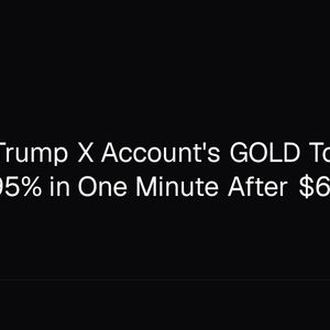 Spoofed Trump X Account's GOLD Token Crashes 95% in One Minute After $60M Peak