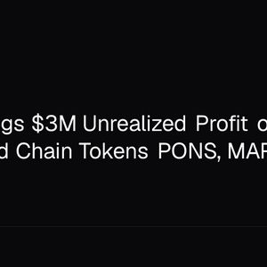 Unipcs Logs $3M Unrealized Profit on Robinhood Chain Tokens PONS, MARSCOIN
