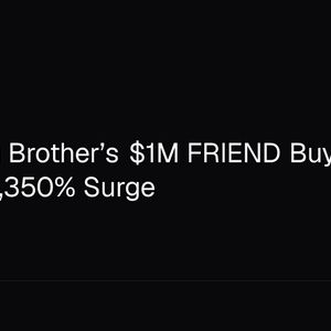 Machi Big Brother’s $1M FRIEND Buyout Bid Triggers 1,350% Surge