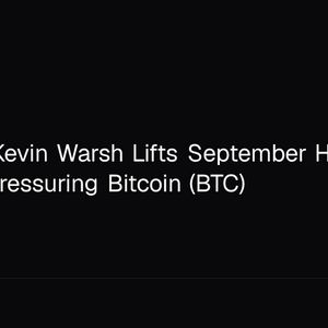 Fed Chair Kevin Warsh Lifts September Hike Odds to 55.7%, Pressuring Bitcoin (BTC)