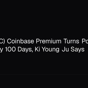Bitcoin (BTC) Coinbase Premium Turns Positive After Nearly 100 Days, Ki Young Ju Says