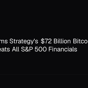 Saylor Claims Strategy's $72 Billion Bitcoin (BTC) Reserve Beats All S&P 500 Financials
