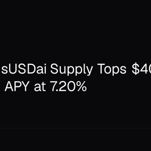 USD.AI's sUSDai Supply Tops $400M With Net APY at 7.20%