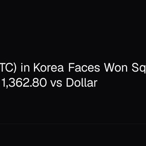 Bitcoin (BTC) in Korea Faces Won Squeeze as KRW Hits 1,362.80 vs Dollar