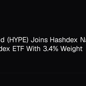 Hyperliquid (HYPE) Joins Hashdex Nasdaq Crypto Index ETF With 3.4% Weight