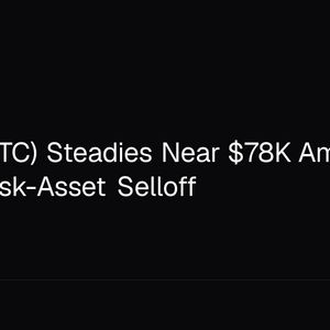 Bitcoin (BTC) Steadies Near $78K Amid Korean Risk-Asset Selloff