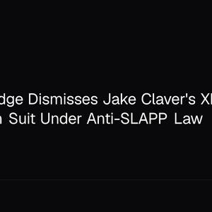 Federal Judge Dismisses Jake Claver's XRP (XRP) Defamation Suit Under Anti-SLAPP Law