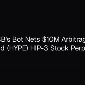 Trader CBB's Bot Nets $10M Arbitraging Hyperliquid (HYPE) HIP-3 Stock Perps