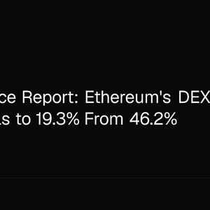 SwapSpace Report: Ethereum's DEX Volume Share Falls to 19.3% From 46.2%